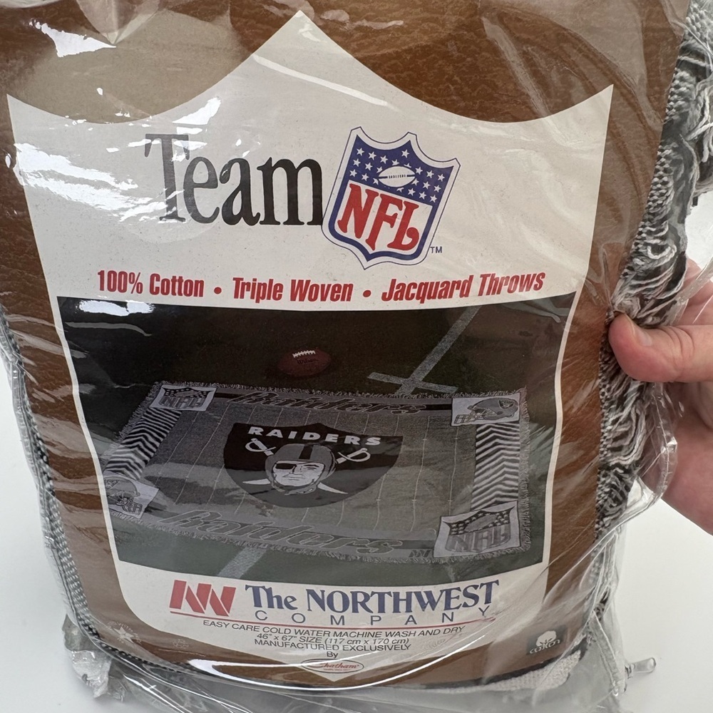 NFL Raiders Jacquard Throw Blanket - New in Package